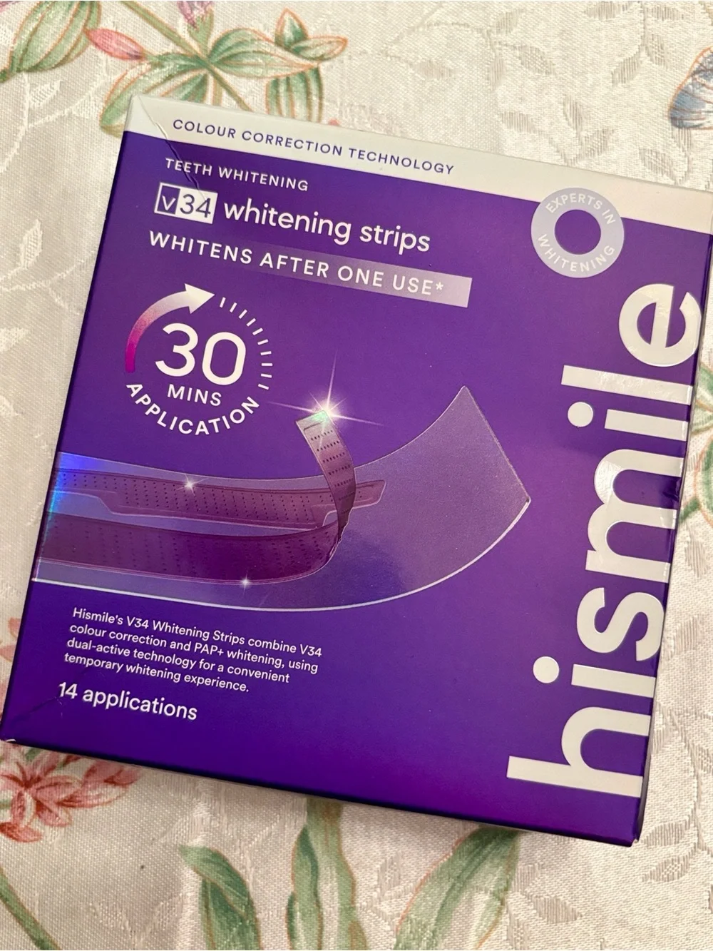 Hismile V34 Teeth Whitening Strips Color Corrector Purple Stain Treatment